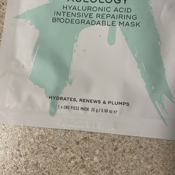 ACEOLOGY' HYALURONIC ACID INTENSIVE REPAIRING BIODEGRADABLE MASKS | Set of 2 NEW - Picture 3 of 6